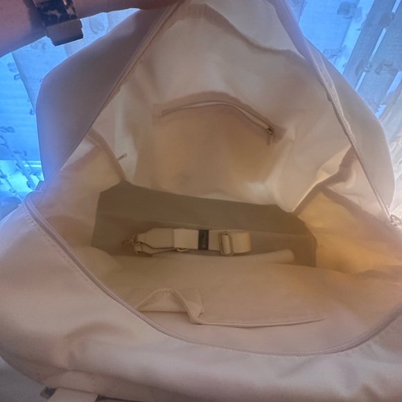 Tan Quilted Laptop Bag with Gold Accents - Picture 5 of 5